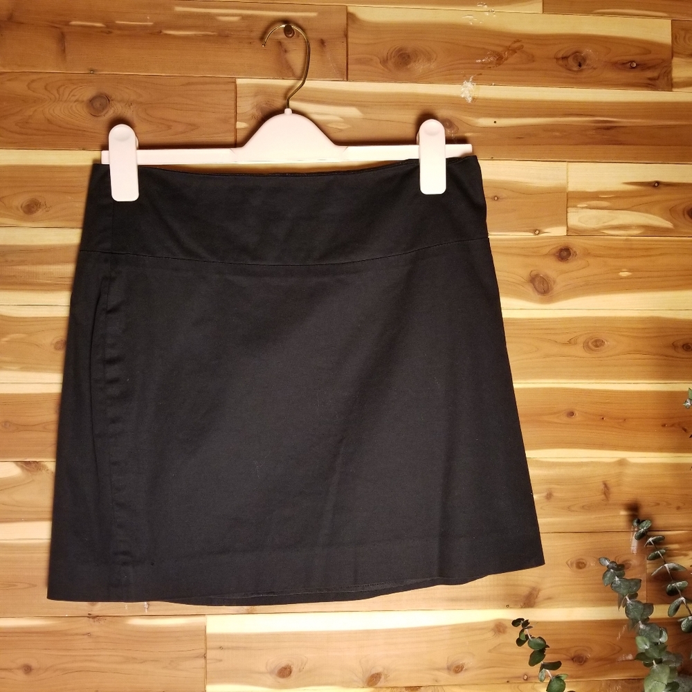Black Mason Mini Skirt with elastic bandage detail